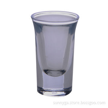 Transparent shot glasses